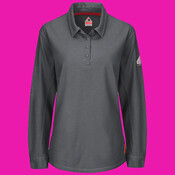 iQ Series® Women's Long Sleeve Polo with 4-Button Placket