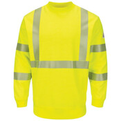 Bulwark Hi-Visibility Crewneck Fleece Sweatshirt HRC2