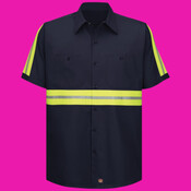 Enhanced Visibility Short Sleeve Cotton Work Shirt