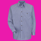 Mini-Plaid Uniform Long Sleeve Shirt