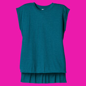 Women's Flowy Muscle Tee with Rolled Cuffs