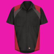 Men's Tri-Color Short Sleeve Shop Shirt