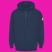 Pullover Hooded Fleece Sweatshirt Quarter-Zip