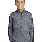 ® Youth PosiCharge ® Electric Heather Colorblock 1/4 Zip Pullover